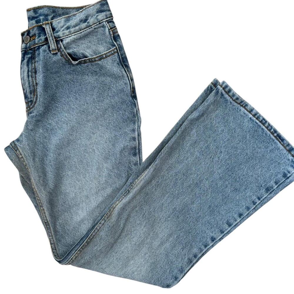 J.Galt Light wash high-waisted flare jeans 100% cotton Size Small